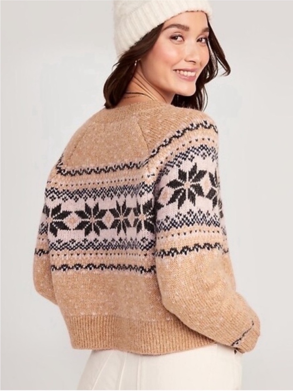 Old Navy Holiday Fair Isle Cardigan Sweater - Picture 3 of 8